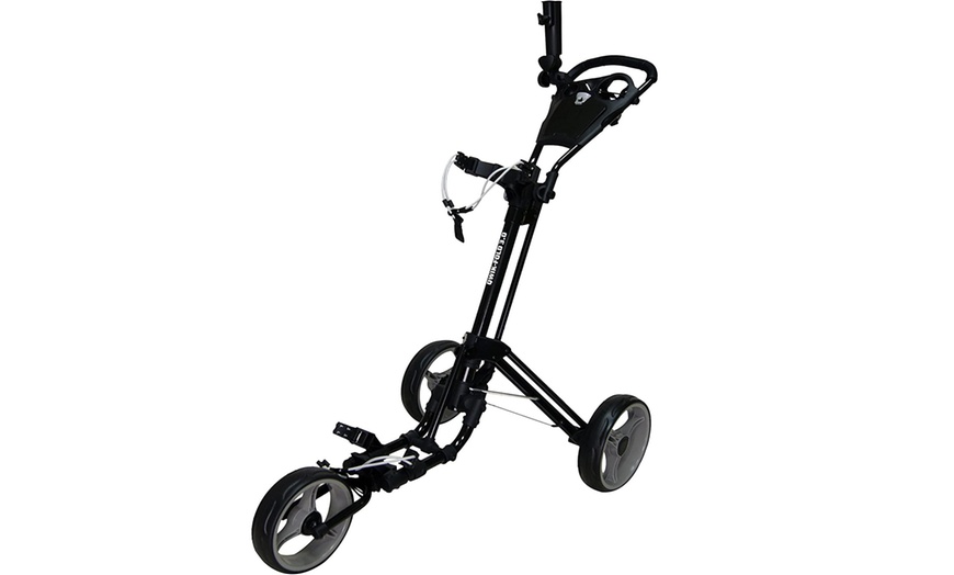 Image 7: Qwik Foldable Three-Wheel Golf Trolley