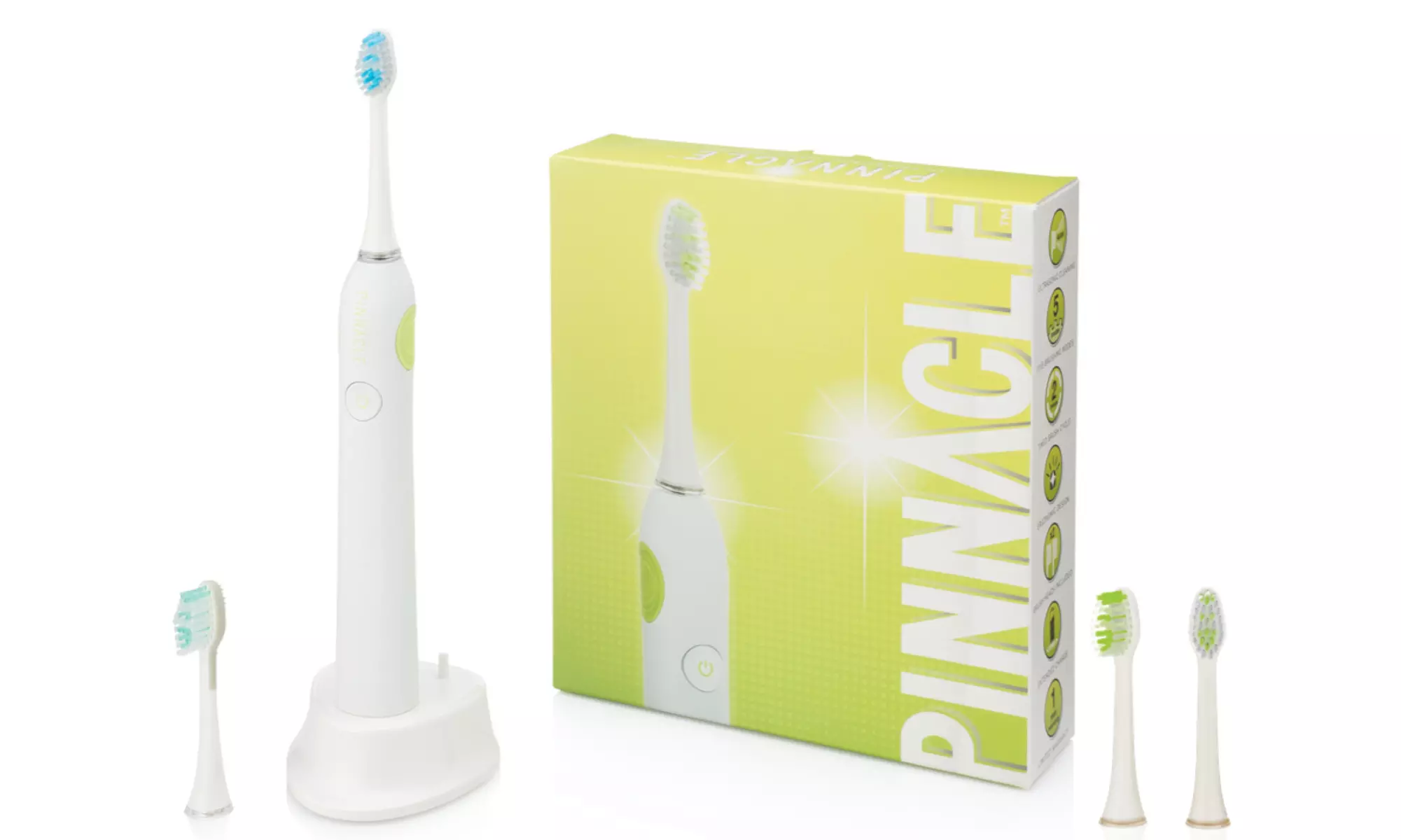 Pinnacle Ultrasonic Toothbrush with Two Bonus Brush Heads Free - Second Medium