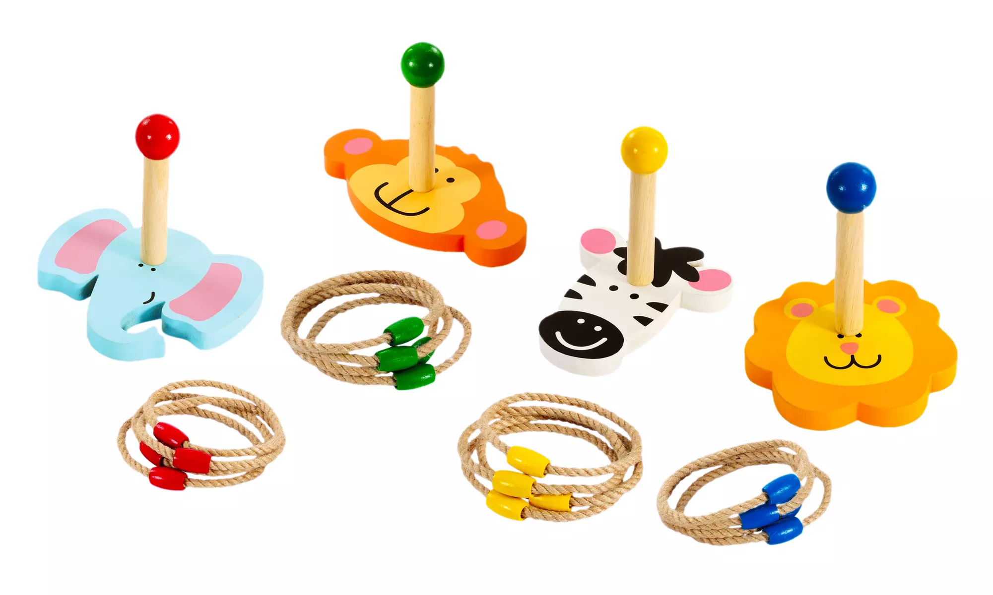 Jungle Animals Wooden Ring-Toss Game - Second Medium