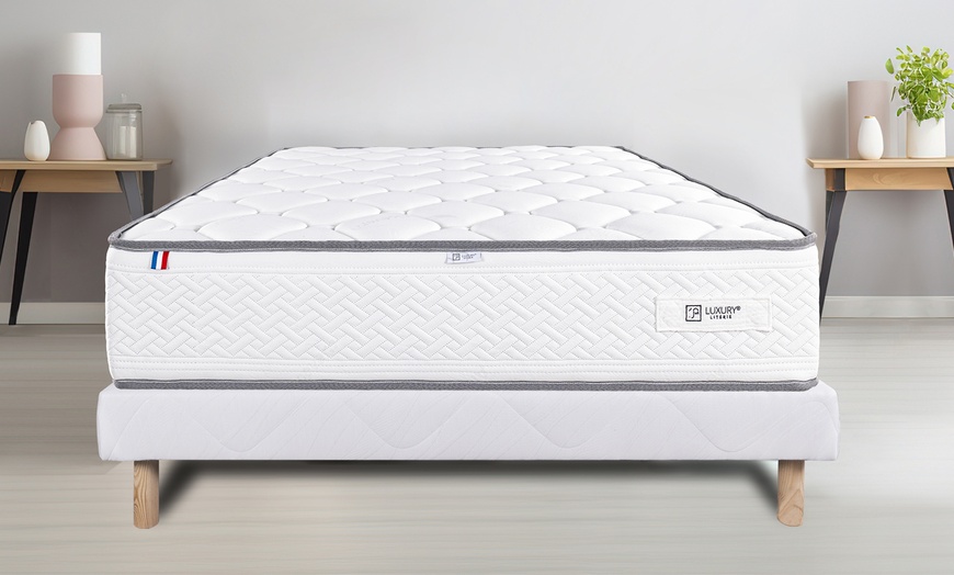 Image 4: Ensemble matelas Iris mousse ferme 20 cm sommier 13 cm LUXURY LITERIE