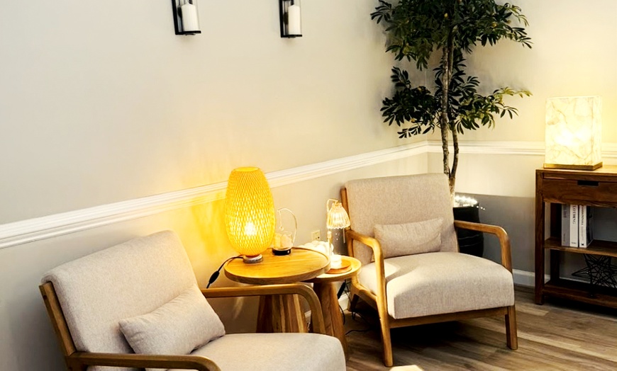 Image 1: Customized Massage, Facial, Hot Stones, Foot Hydration Mask, and More