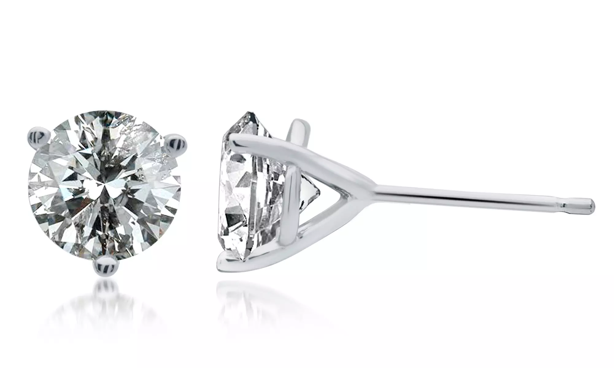 0.25-2.00 CTTW Round Diamond Studs in 14K Gold - Primary Image