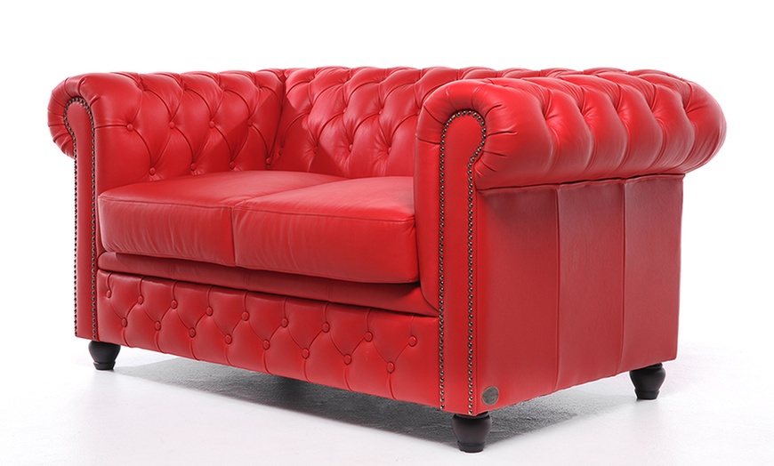 Image 27: Sofas Chesterfield en cuir authentiques 