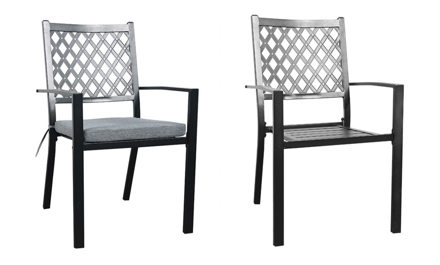 Image 3: Four-Seater Outdoor Patio Dining Set