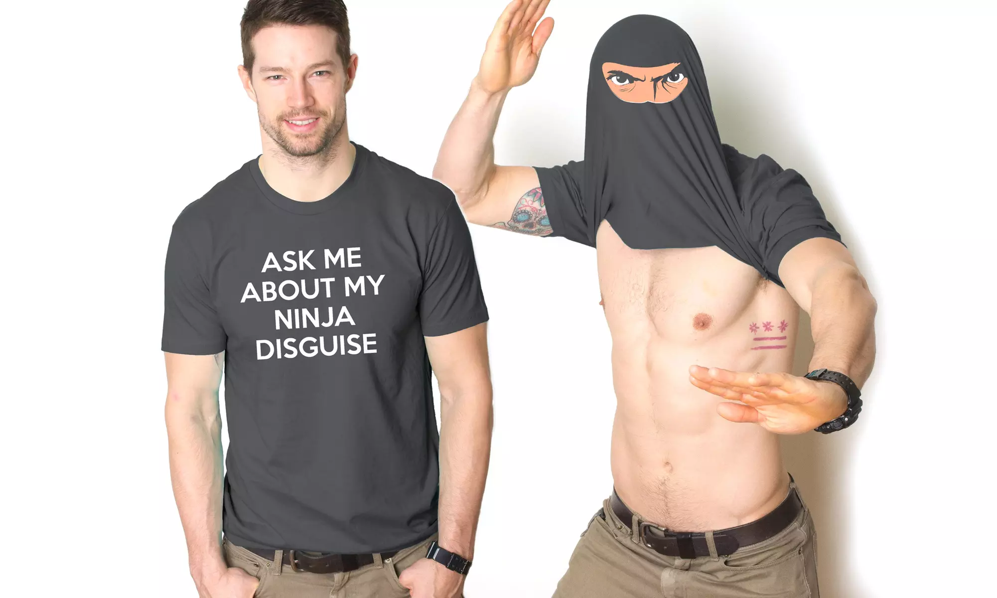 Men's Flip-Up T-Shirts - Primary Image