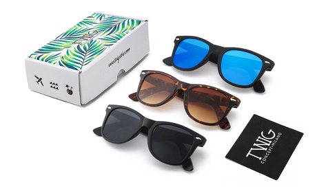 3 occhiali da sole Dirac di TWIG Concept Milano, disponibili in 3 modelli