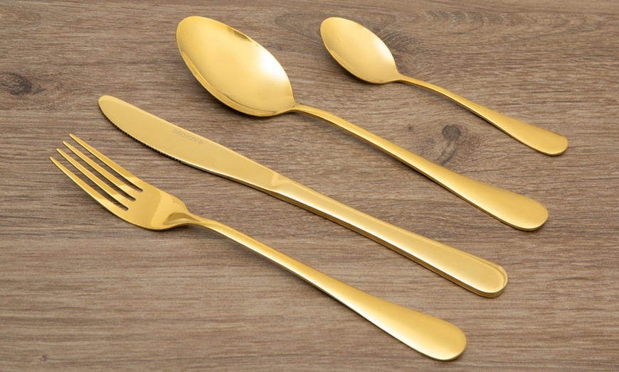 Image 3: Sabichi Metallic Cutlery Set