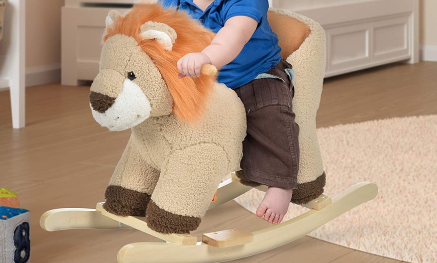 Image 8: HomCom Animal-Themed Kids' Rocking Ride-On