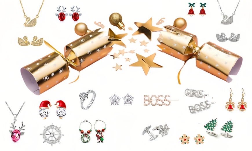 Image 1: 6 or 12-Pack Christmas-Themed Jewellery and Accessories