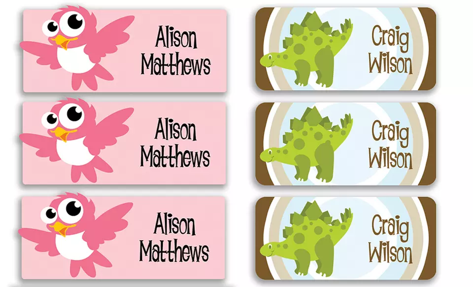 Personalized Children's Name Label 42-Pack from Dinkleboo - Second Medium