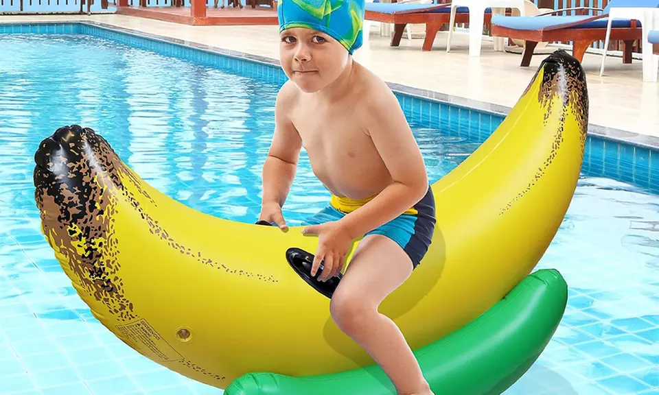 Inflatable Ride-On Banana Pool Float - Primary Image
