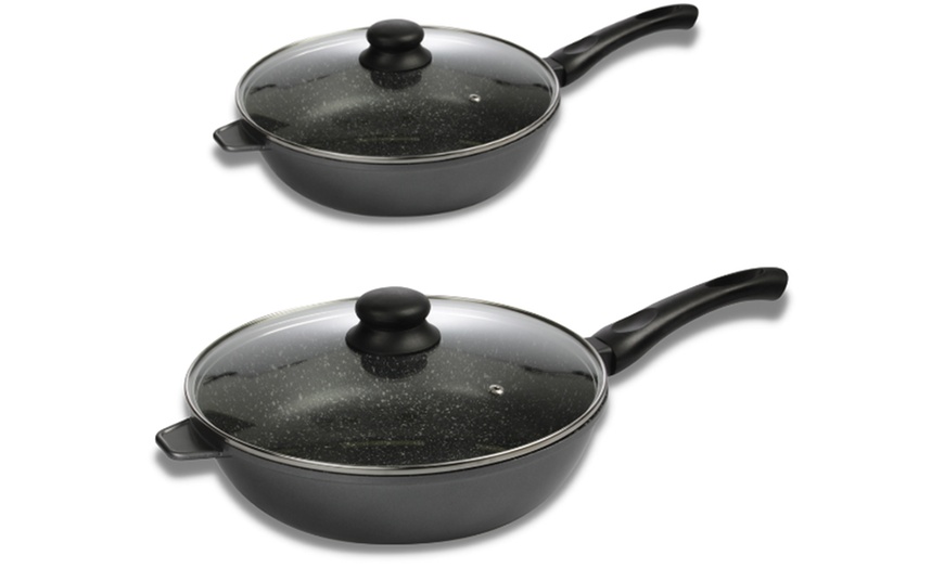 Image 1: Lot de 2 sauteuses avec couvercles