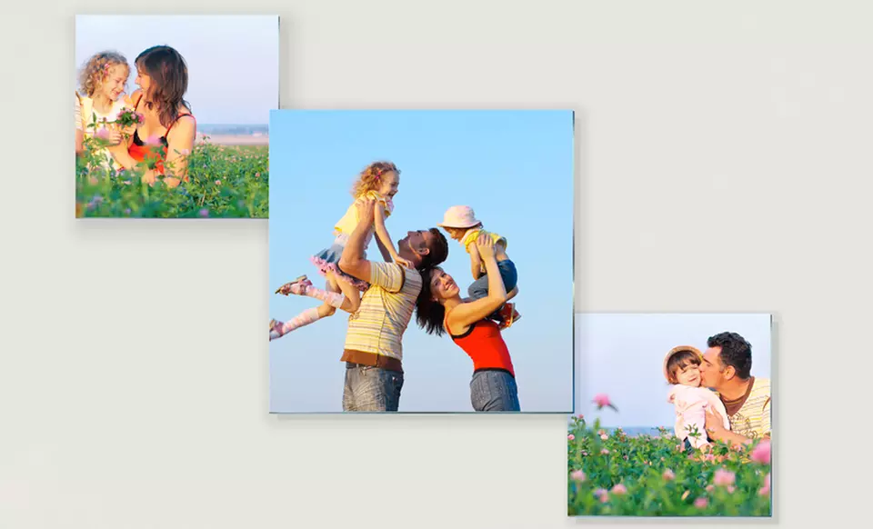 3-, 5, or 6-Piece Personalized Photo to Acrylic Glass Collage﻿ from Pixtac from $39.99–$79.90 - Second Medium