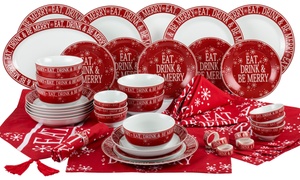  Waterside 50-Piece Christmas in a Box Red Festive Script 