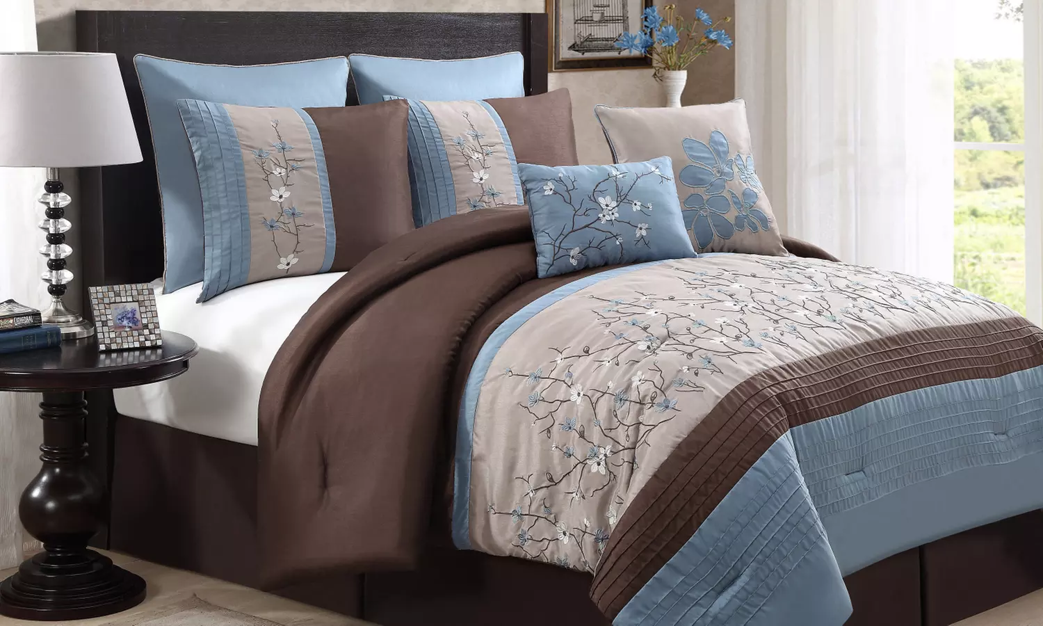 Sakura 8-Piece Embroidered Comforter Set from $69.99-$79.99 - Second Medium