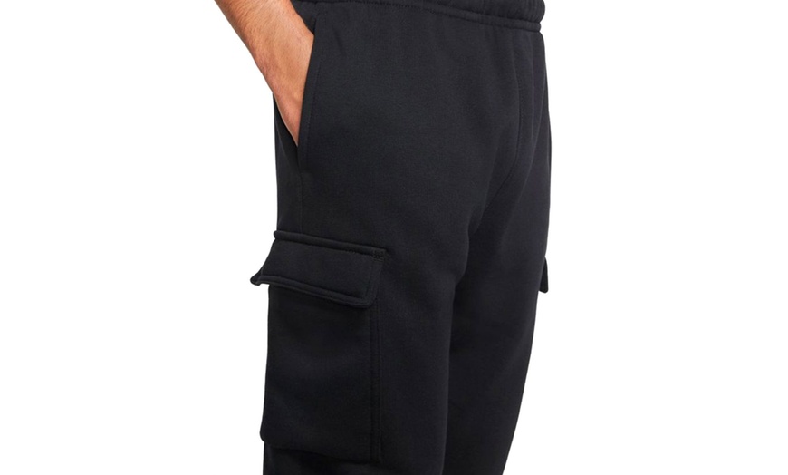 Image 7: Nike Sportswear Club Fleece Cargo Trousers - Black or Grey
