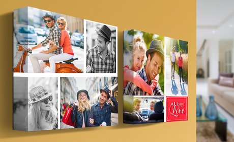 Custom Collage Canvas by PrinterPix (1 or 2-Pack)