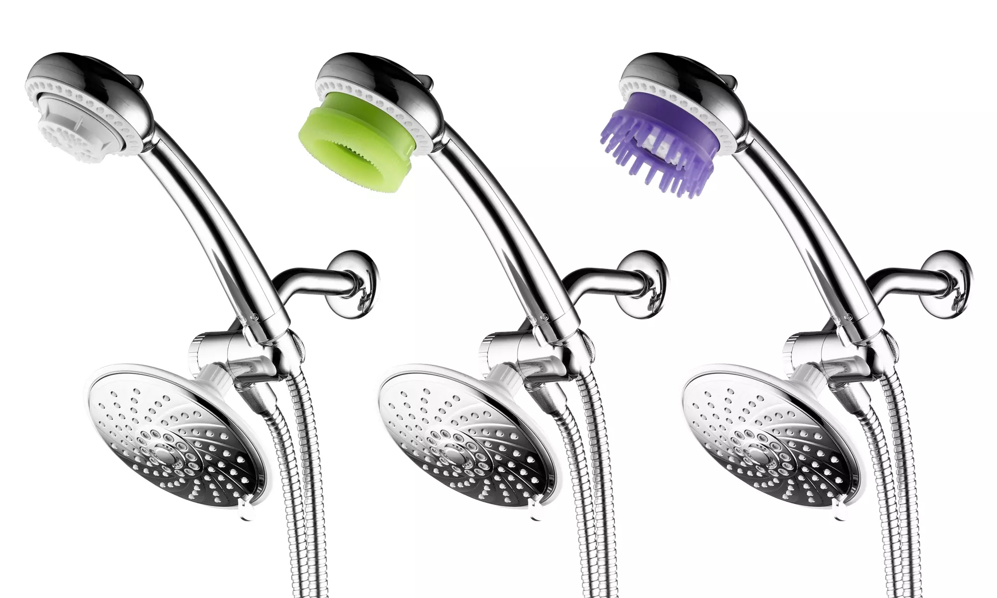 AquaCare Rotary Rainfall Combo with Hand Shower and Water-Powered Massaging Hydro-Brush - Primary Image