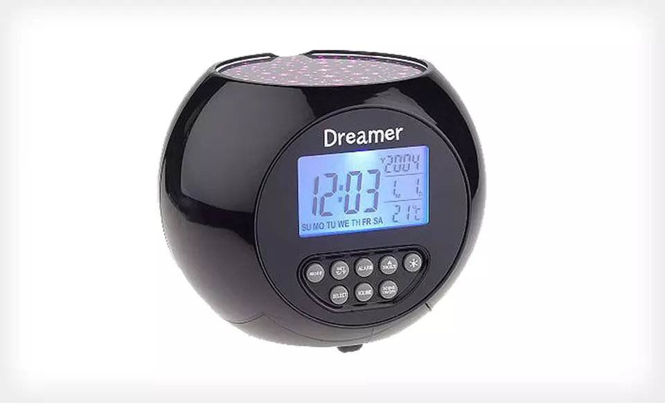 $17 for a Dreamer Starlight Projector Clock ($39.99 List Price). Free Shipping and Free Returns. - Primary Image