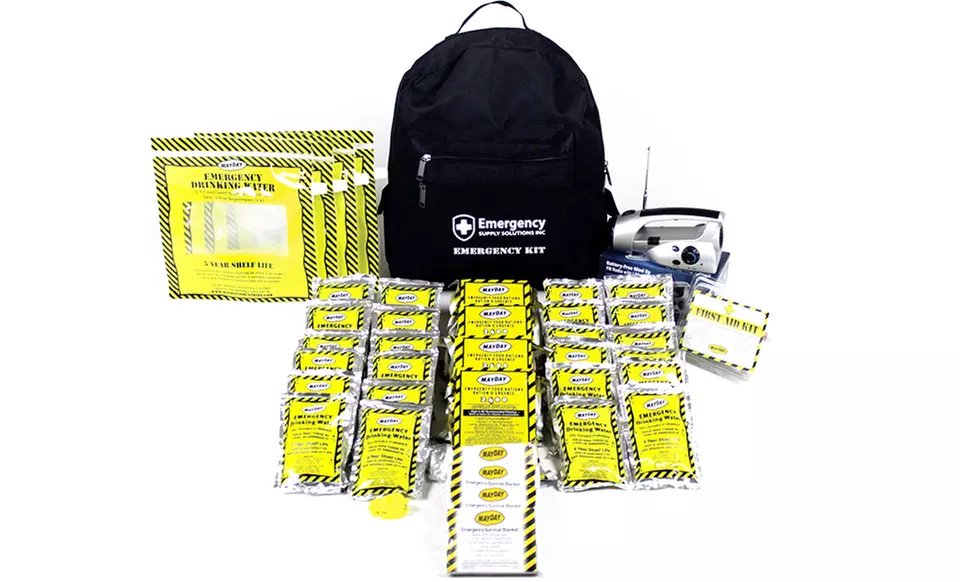 Standard or Premium 3-Day Emergency Backpack Kit for 2 or 4 People from $44.99–$79.99. Free Returns. - Second Medium