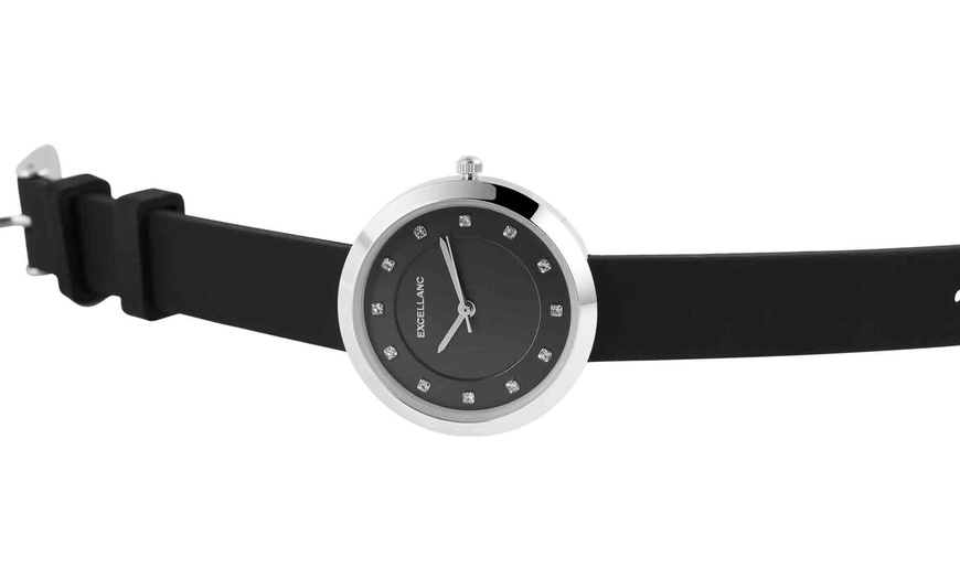 Image 9: Montre Excellanc à quartz avec bracelet en similicuir ou en silicone