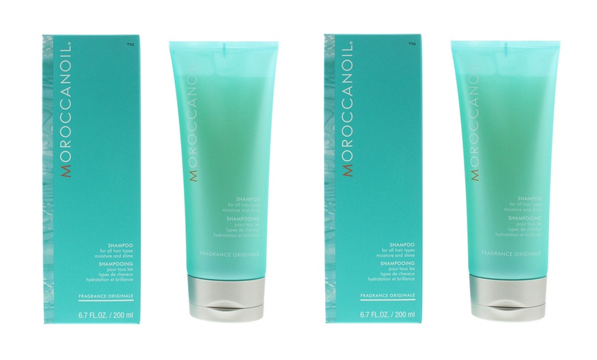 Image 2: Moroccan Oil Twin Pack Shampoo 200ml or Luminous Hairspray 330ml