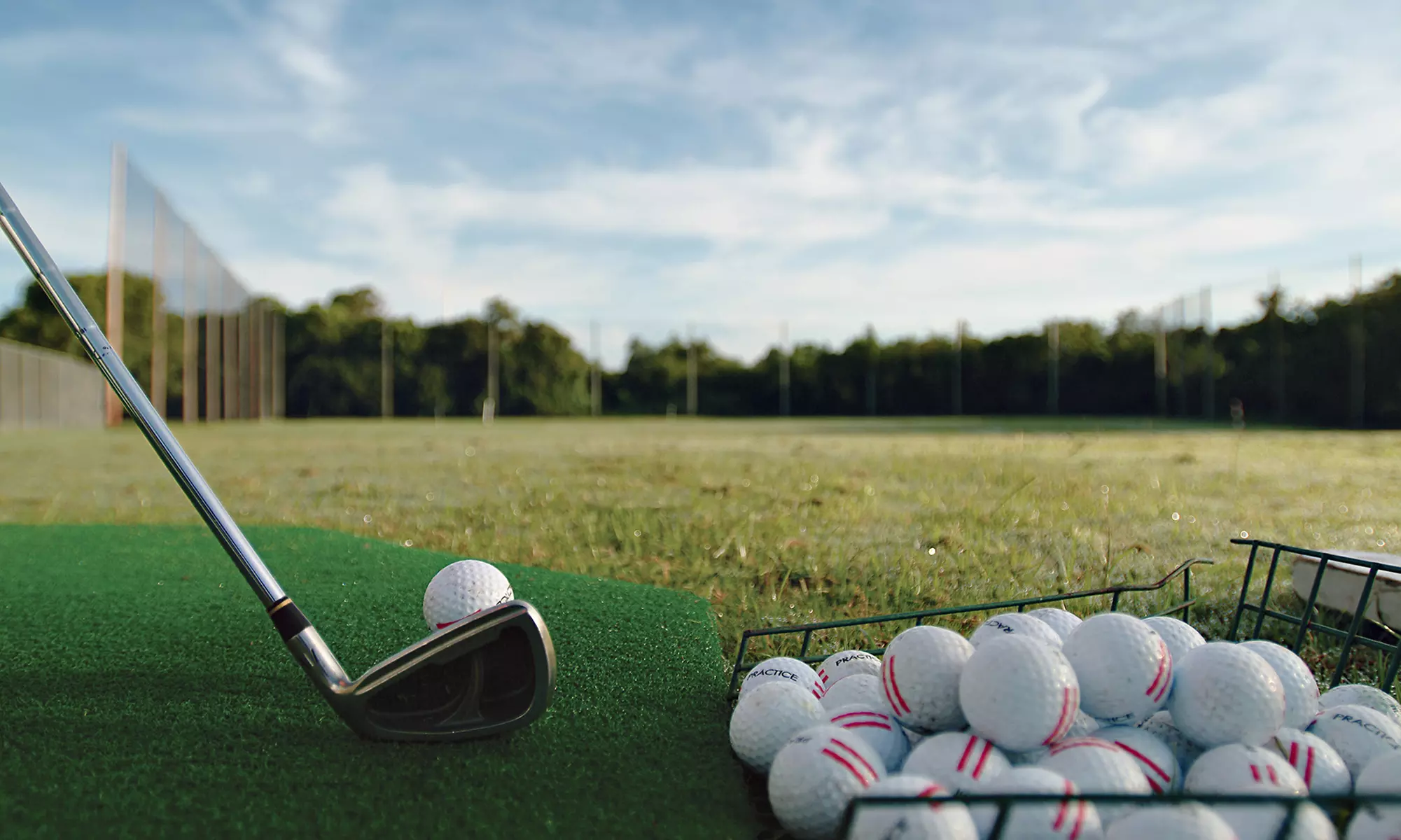 5 or 10 Large Buckets of Driving-Range Balls or 60-Minute Golf Lesson Package at The Range (Up to 51% Off) - Primary Image