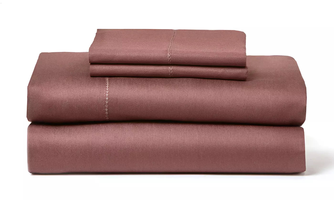 Clearance: 600-Thread-Count Wexley Home Cotton-Rich Sheet Set (Cal.King) - Primary Image