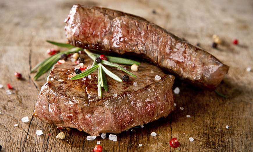 Image 1: Rib-Eye Steak with Bubbly for Two