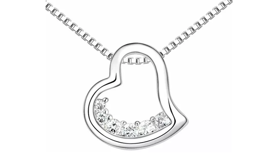 Swarovski Elements Heart Pendant Necklace - Primary Image