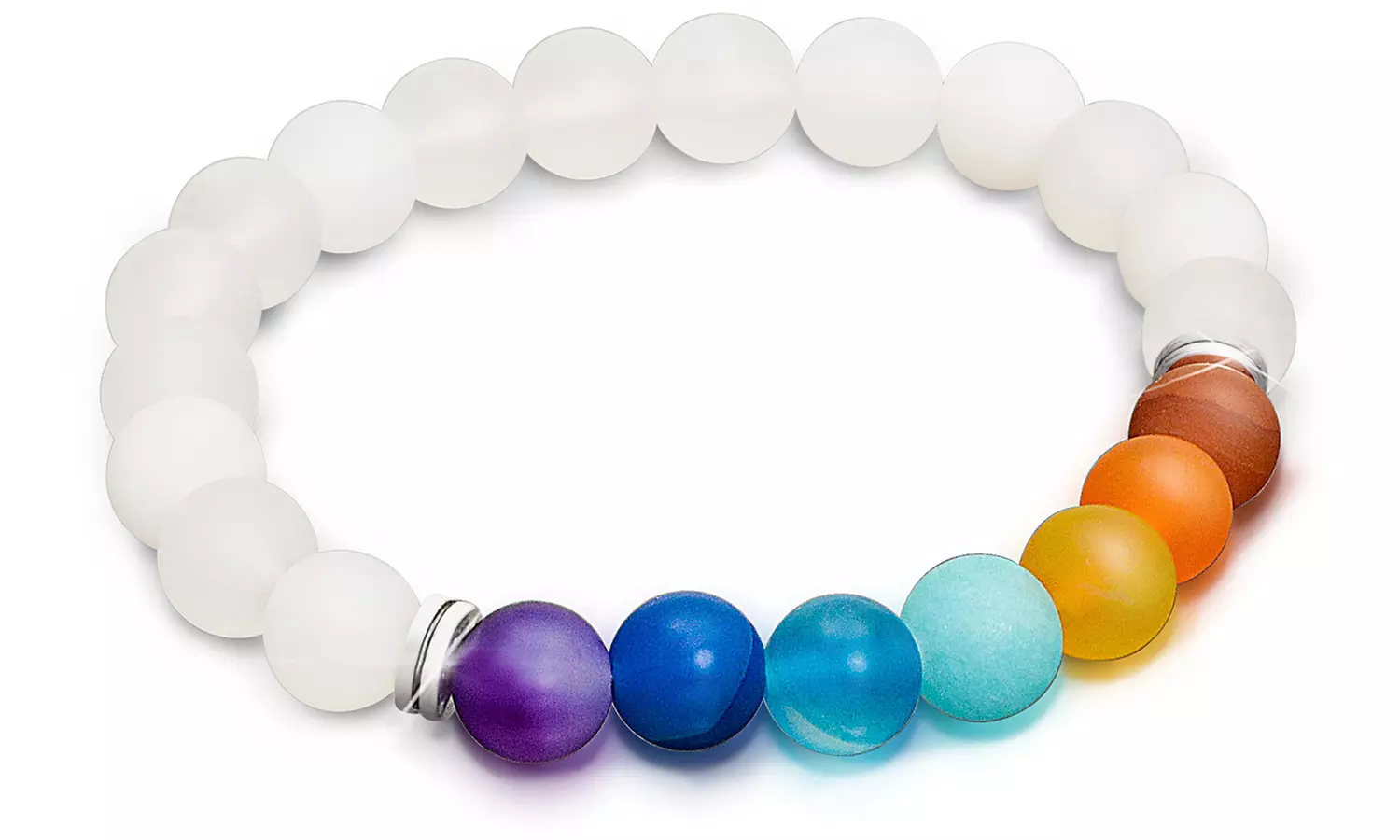 1 ou 2 bracelets chakra en pierre d'agate de OMG Jewel - Primary Image