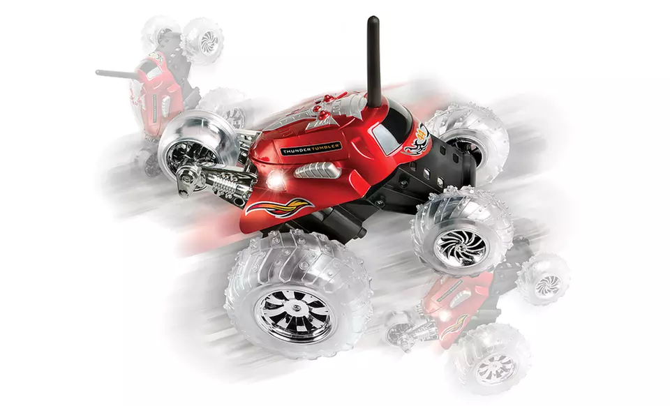 Black Series Remote-Control Thunder Tumbler Monster Spinning Car. Multiple Colors Available. Free Returns. - Second Medium