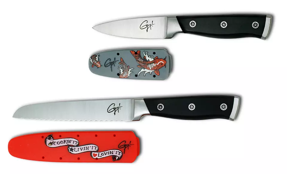 Guy Fieri Gourmet 2-Piece Triple Riveted Fruit and Vegetable Knife Set - Primary Image