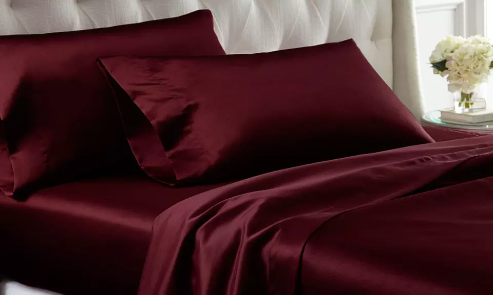 Satin Dreams Solid Satin Sheet Set (4-Piece) - Primary Image