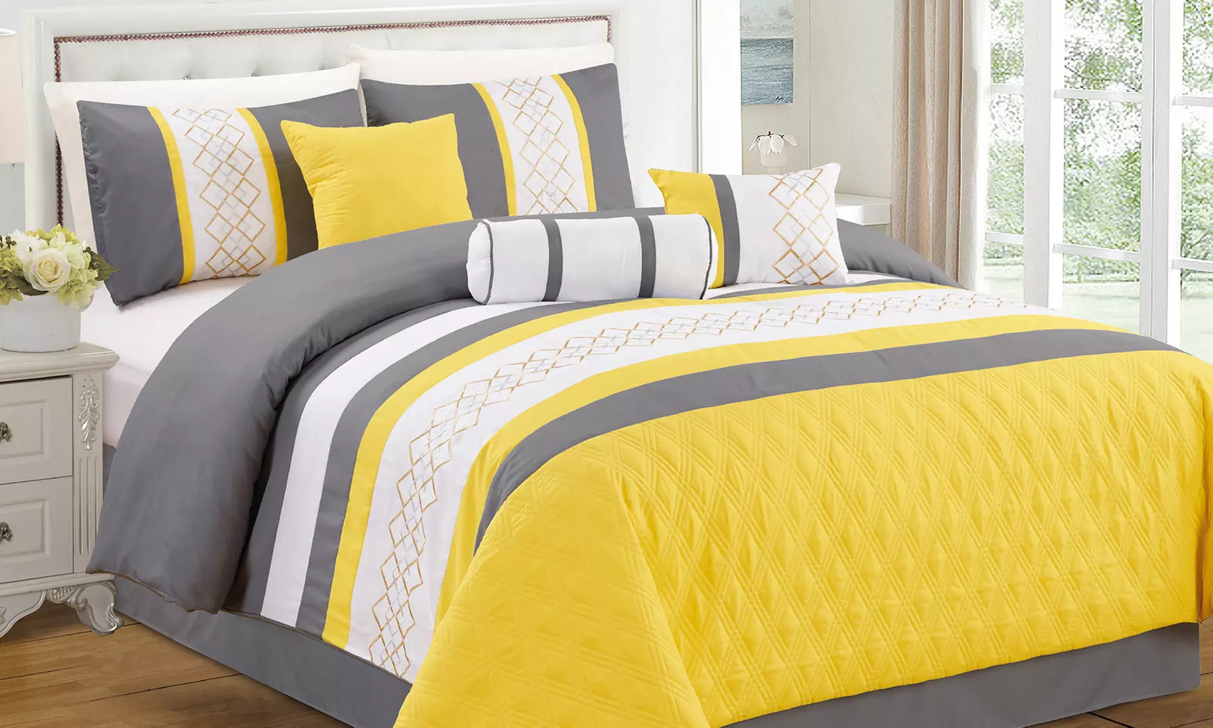 Embroidered Comforter Set (7-Piece) - Second Medium