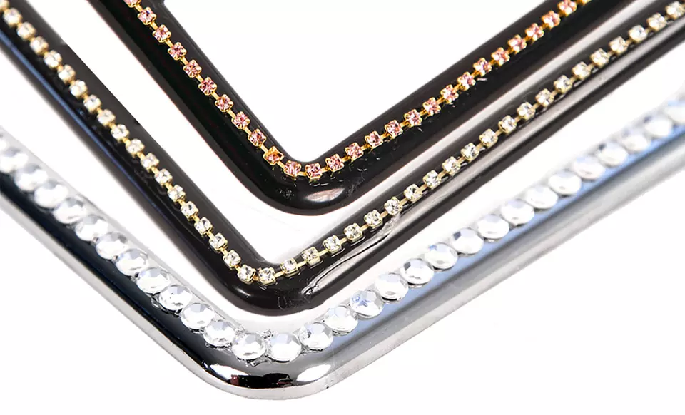 Rhinestone Bordered License Plate Frame - Primary Image