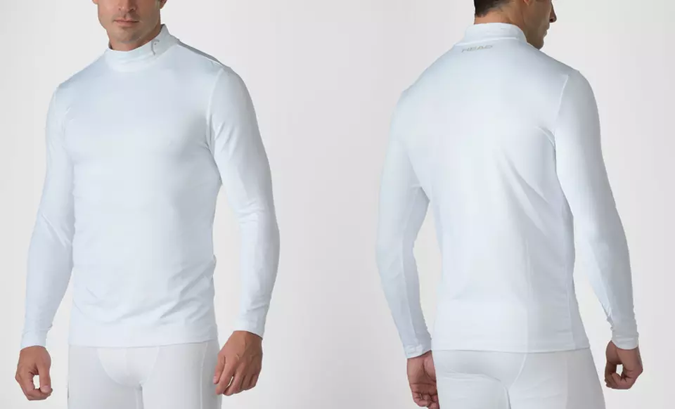 Head Men's Mock Neck Dri-Fit Shirt. Multiple Colors Available. Free Shipping. - Second Medium