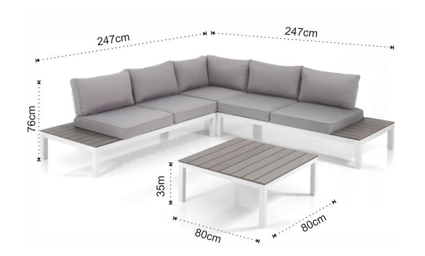 Image 9: Modulaire hoekbank tuinset met tafel van het merk Tomasucci