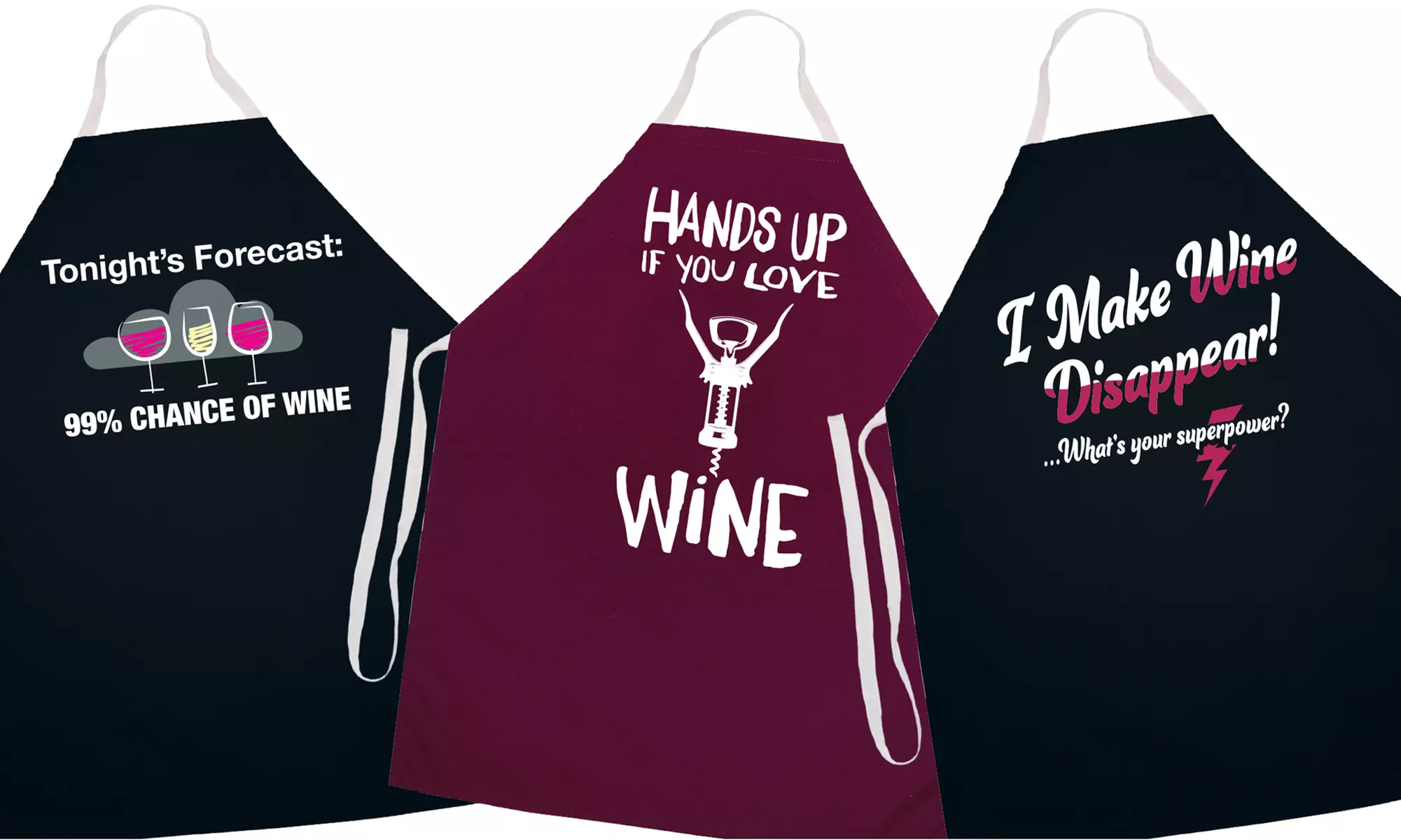 Wine Themed Kitchen Aprons for Wine Lovers - Primary Image