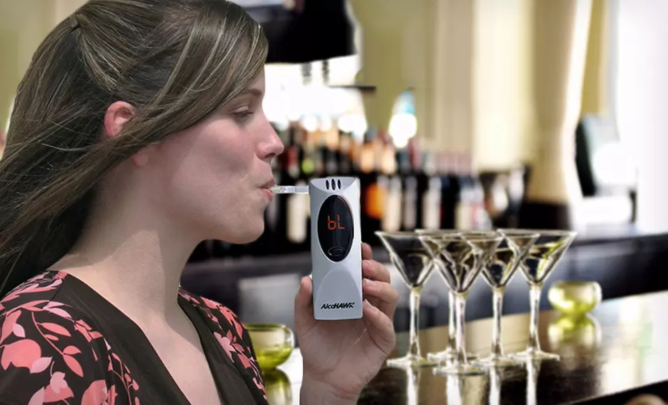 $29.99 for an AlcoHawk Slim Digital Personal Breathalyzer with Mouthpieces ($67.98 List Price). Free Shipping & Returns. - Image 2