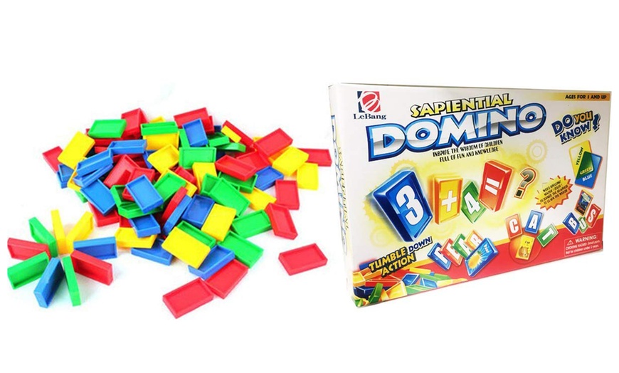 Image 1: 150-Piece Colourful Domino Blocks