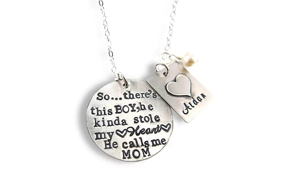 Boy Who Stole My Heart Necklace from Hannah Design (Up to 58% Off) - Primary Image