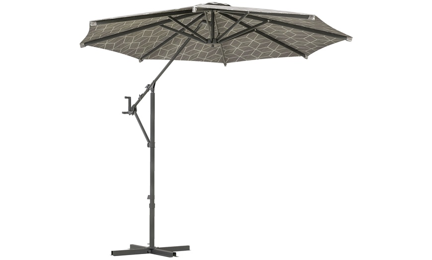 Image 2: Outsunny Convertible Cantilever Parasol
