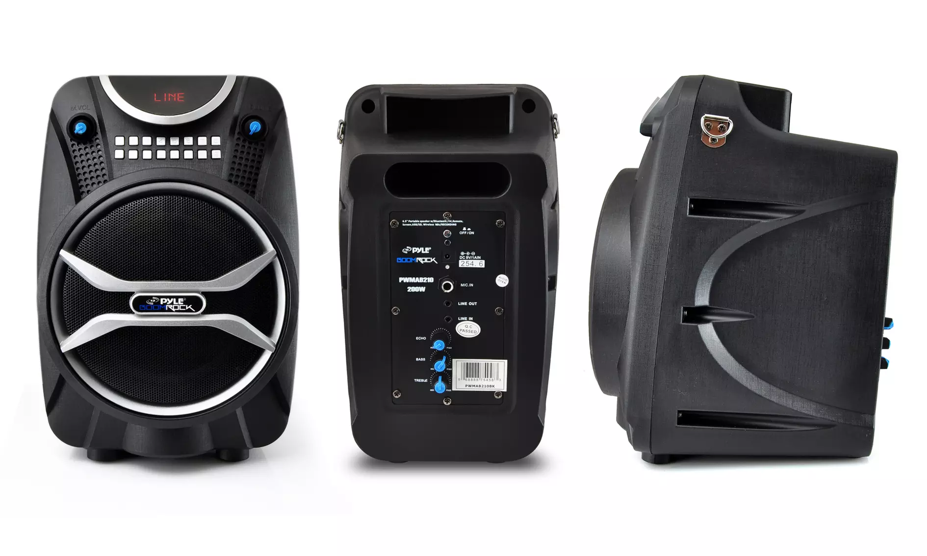 Pyle Audio PWMAB210BK Boom Rock Bluetooth Karaoke Speaker and Recording System with Wireless Mic - Second Medium