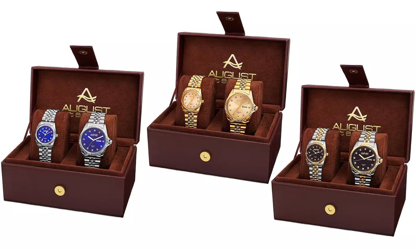 August Steiner His & Hers Bracelet Watch Set (2-Piece) - Primary Image