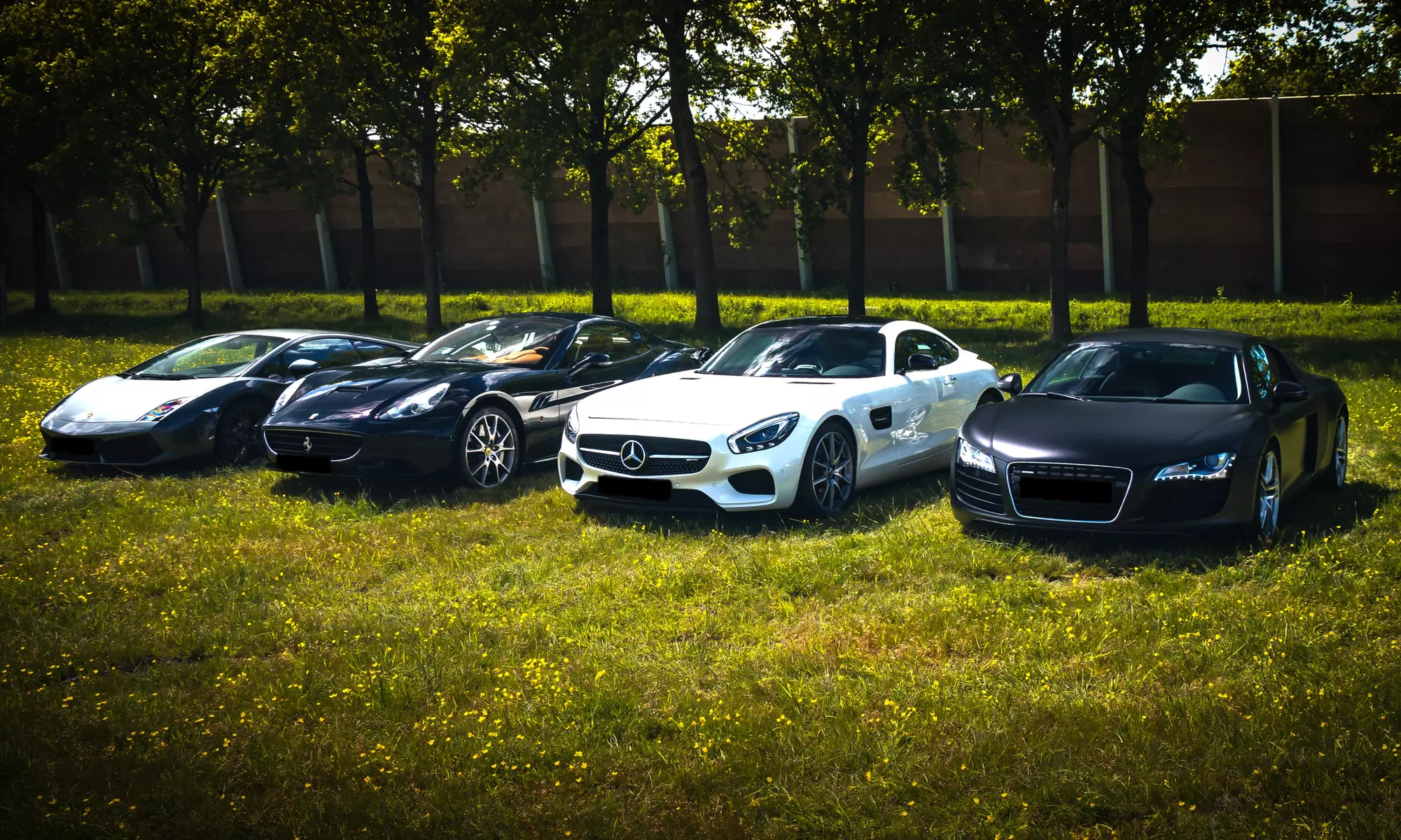 Rijden in een sportwagen