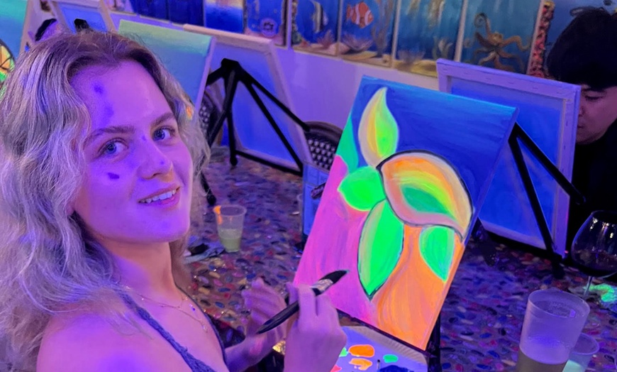 Image 3: Up to 48% Off UV Glow Paint and Sip Sessions