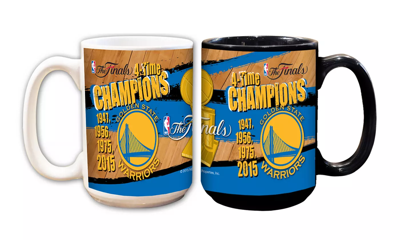Set of 2 Golden State Warriors 2015 NBA Champions Mugs - Primary Image