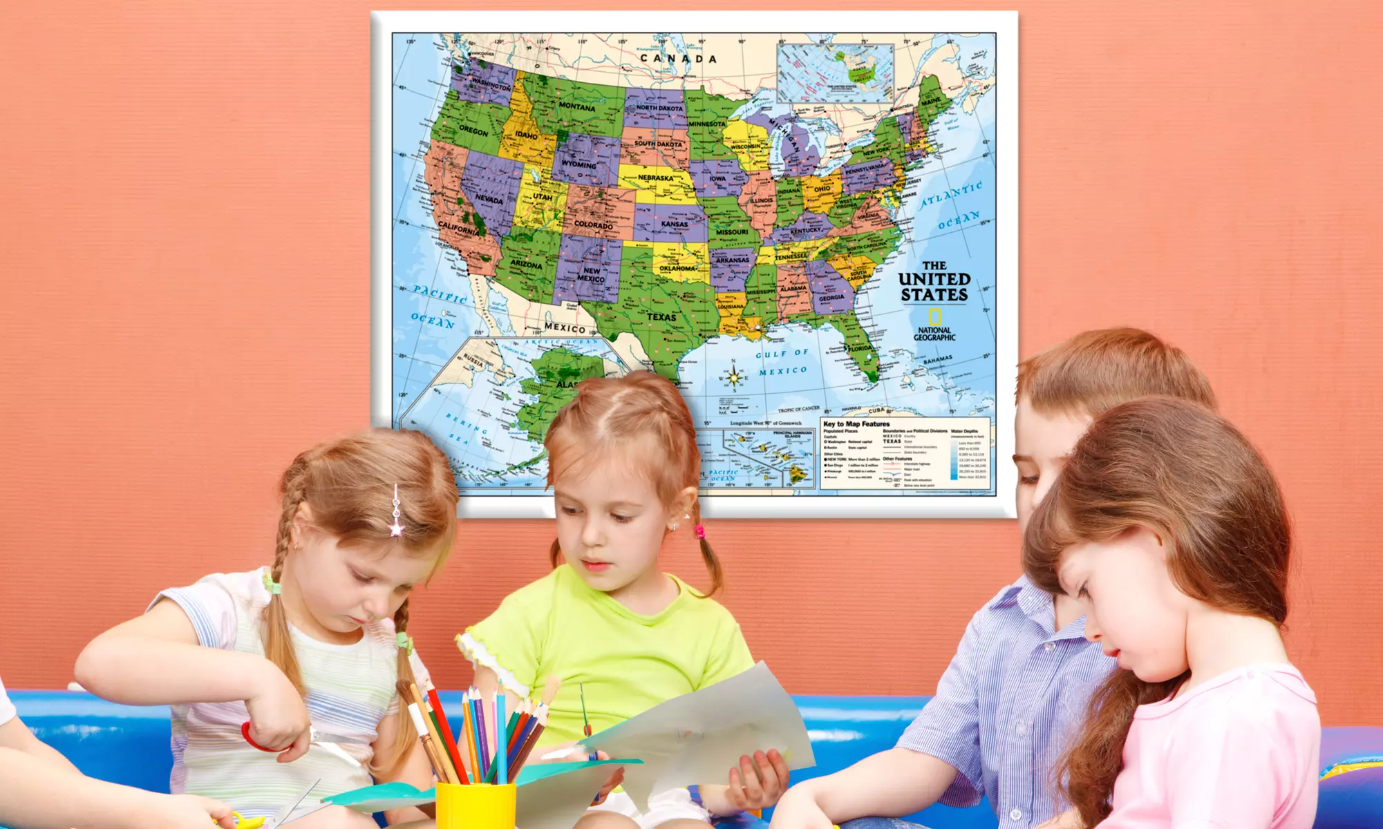 National Geographic Kids' Educational Maps and Posters from $13.99-$19.99 - Primary Image