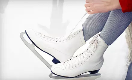 Public Ice-Skating Sessions or Beginner Lessons at Center Ice Arena (Up to 58% Off). Four Options Available. - Primary Image